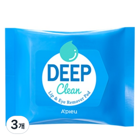 어퓨 딥클린 립앤아이 리무버 패드, 37g, 3개