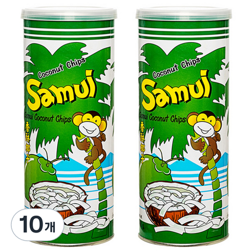 사무이 코코넛칩 캔, 150g, 10개