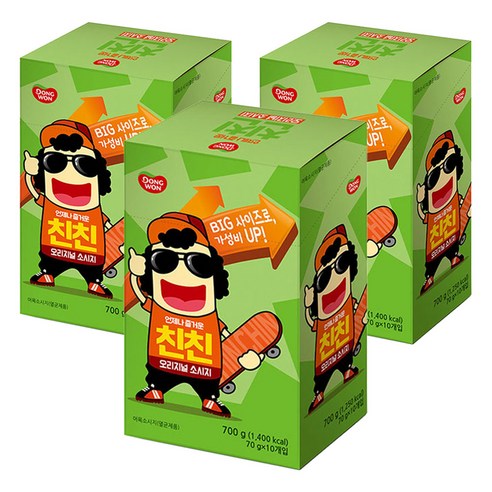 동원 친친 오리지널 소시지, 700g, 3개