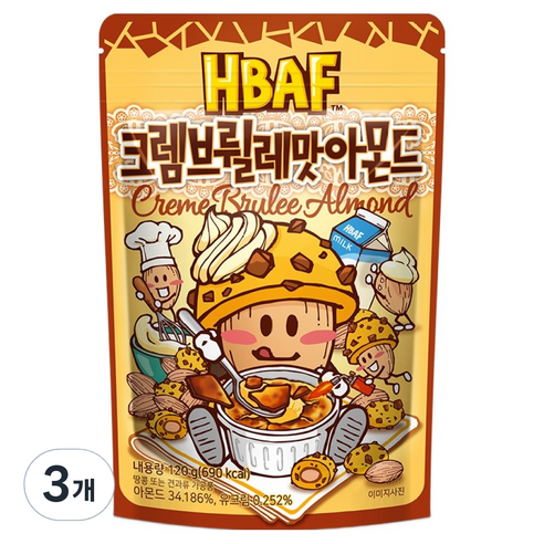 바프 크렘브륄레맛 아몬드, 120g, 3개