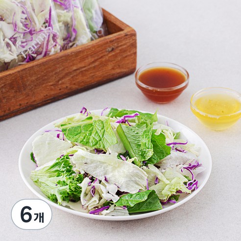 팜에이트 오늘부터 로메인 샐러드, 303g, 6개