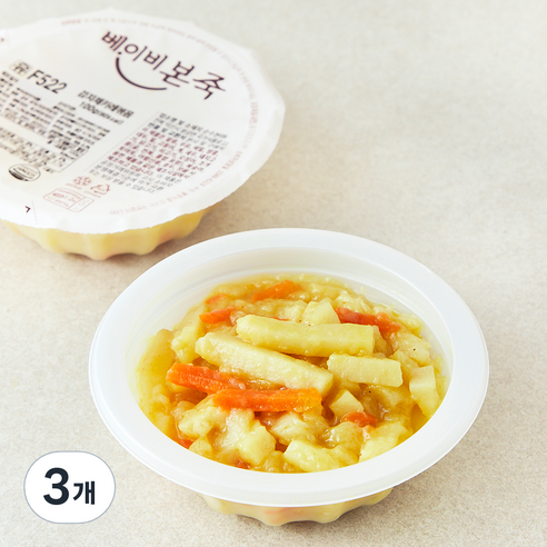 베이비본죽 감자채 카레볶음, 100g, 3개