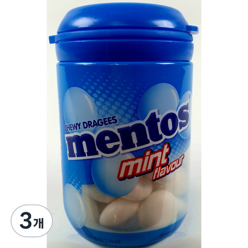 멘토스 민트맛 바틀, 120g, 3개
