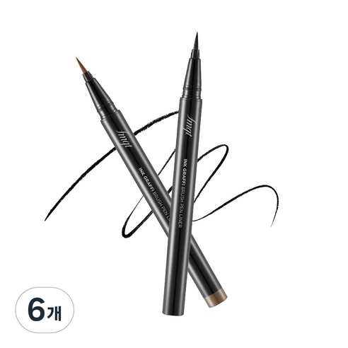 fmgt 잉크그라피 브러쉬 펜 라이너 0.6g, 02 잉크브라운, 6개