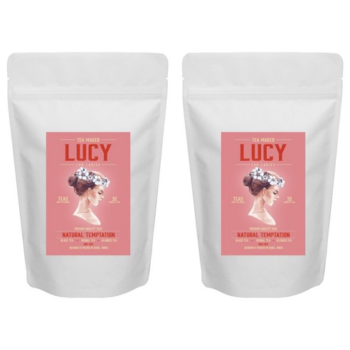 LUCY 루이보스 애플레몬 차 리필, 100g, 1개입, 2개