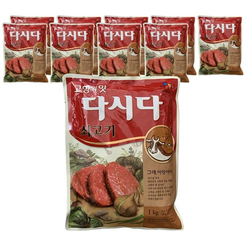 CJ제일제당 쇠고기 다시다, 1kg, 10개