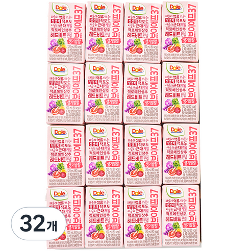 돌 브이에프37 생기발랄 야채주스, 32개, 120ml