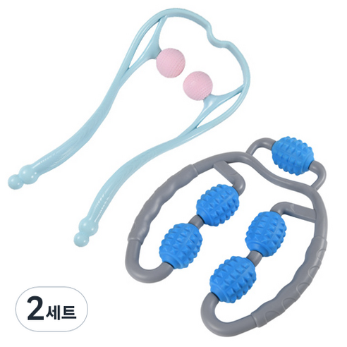 OON 소프트 목 안마기 2종 세트, 블루, 2세트