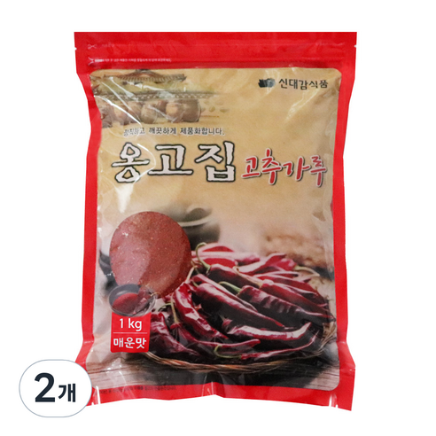 신대감 옹고집 고추가루 매운맛 중식 장용, 1kg, 2개