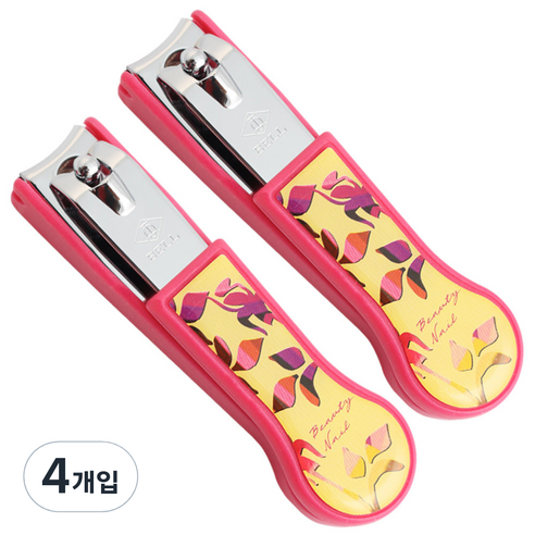 세븐스타 디자인 손톱깎이, 핑크, 4개