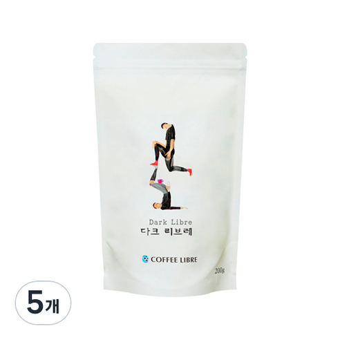 커피리브레 다크 리브레 블렌드 원두, 200g, 5개, 홀빈(분쇄안함)