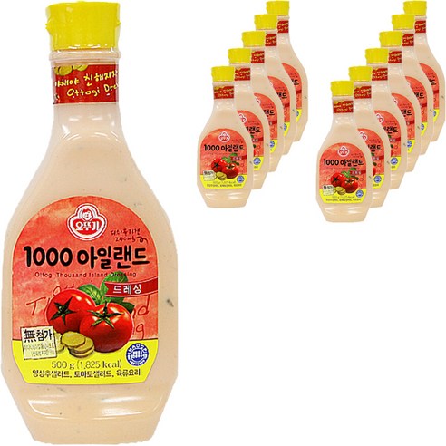 오뚜기 1000 아일랜드 드레싱, 500g, 12개