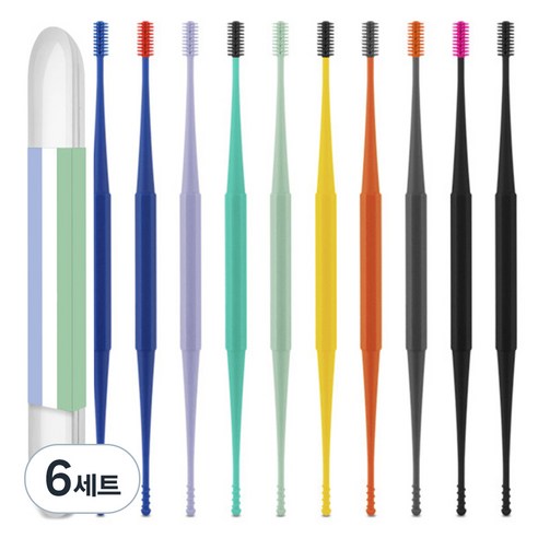 바우마켓 플라스틱 실리콘 양면 귀이개 10종, 6세트