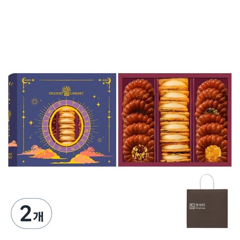 몽샹82 디저트라이브러리 투게더D 선물세트+쇼핑백, 712g, 2개