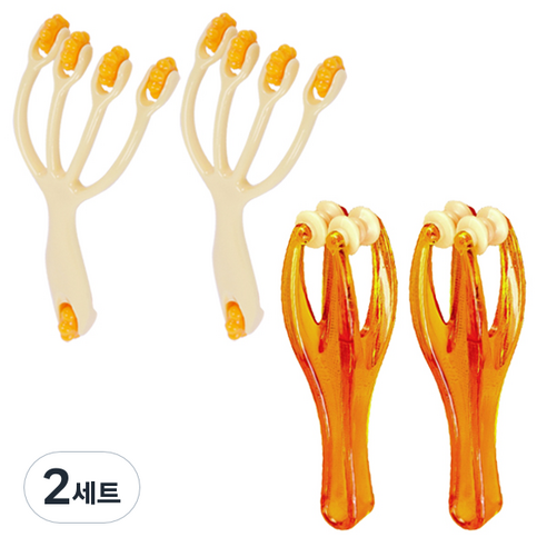 ABM 손가락 마사지기 2p + 바디 마사지 롤러 2p, 2세트, 혼합 색상