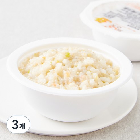 짱죽 중기 9개월부터 이유식 대구살가지죽, 혼합맛(대구살/가지), 200g, 3개