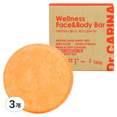 닥터카리나 웰니스 페이스앤바디바 비누, 130g, 3개