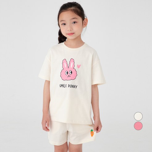 롤리트리 아동 토끼 당근 반팔 티바지 세트 130 (8-9세), 사이즈, L/BEIGE, L/BEIGE 섬네일