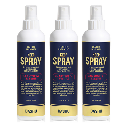 다슈 클래식 하드와이어 킵 헤어스프레이, 250ml, 3개
