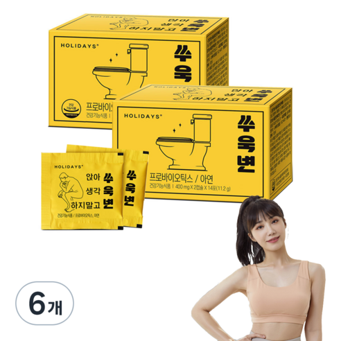 홀리데이즈 매일 상쾌한 쑤욱변, 28정, 6개