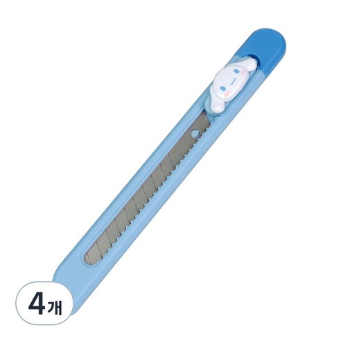 바이하츠 시나모롤 포켓 컷터칼 소, 하늘, 4개