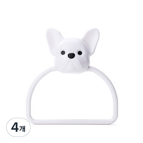 큐티포인트링 수건걸이, 도그, 4개