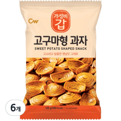 청우 고구마형과자, 120g, 6개