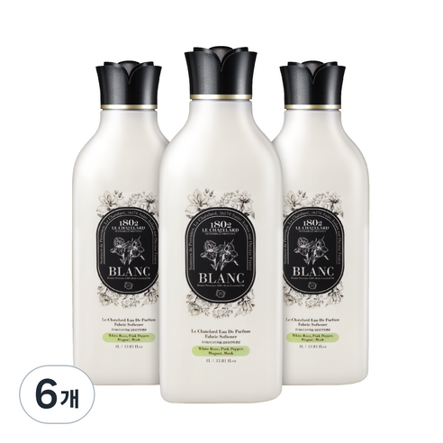 르샤트라1802 오드퍼퓸 섬유유연제 블랑 본품, 1L, 6개