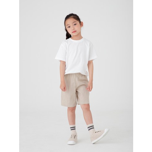 편안하고 세련된 여름 필수품을 위한 롤리트리 아동 린넨라이크 반바지