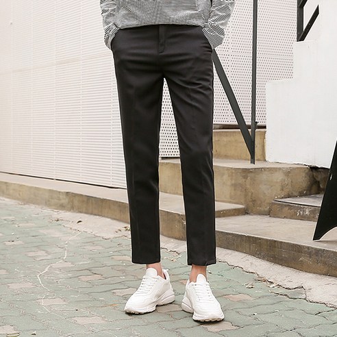 머시따 남성용 히든밴딩 일자핏 10부 슬랙스