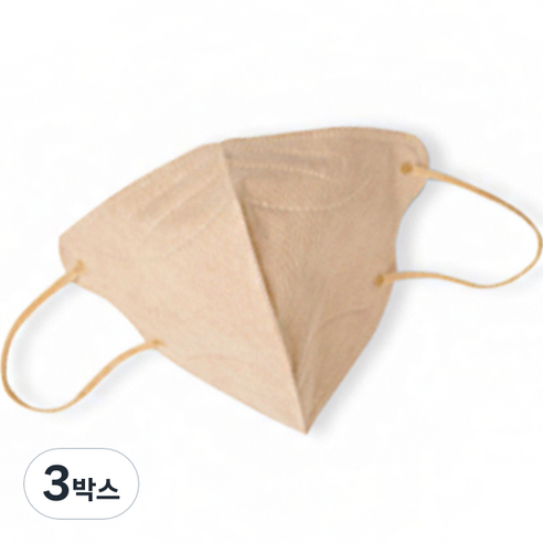 케이바이오 새부리형 컬러 황사마스크 KF94 대형, 50개입, 3개, 베이지