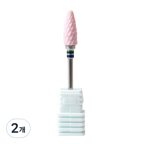 메이브라운 고급세라믹 네일비트 전문가용 네일드릴 젤제거 01호 C19-et007, 핑크, 2개