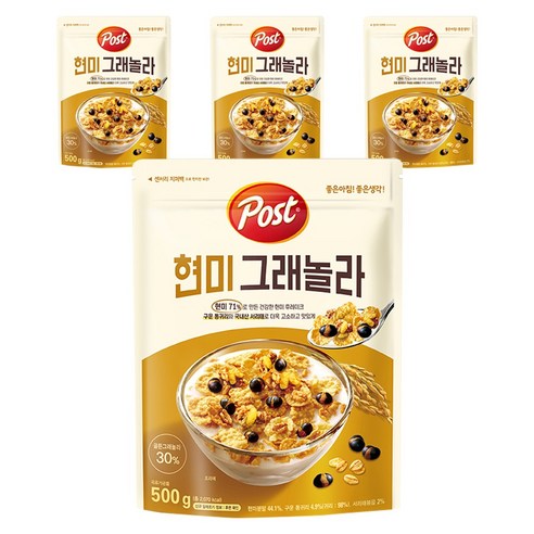 포스트 현미 그래놀라 시리얼, 500g, 4개