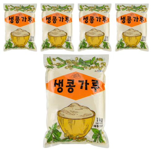 우영 생콩가루, 1kg, 5개