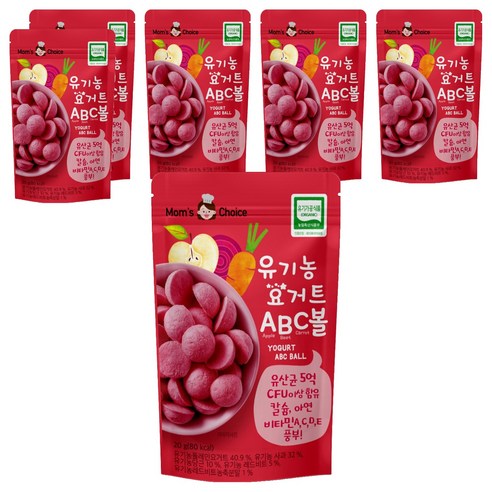 맛있는풍경 유기농 요거트 ABC볼, 6개, 혼합맛(사과 /  비트 / 당근), 20g