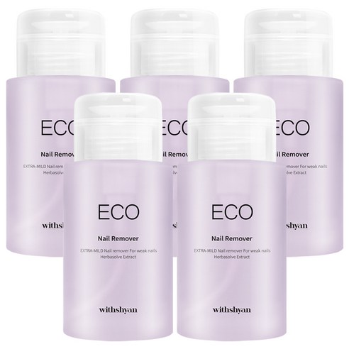 위드샨 대용량 펌프형 에코네일리무버, 200ml, 5개