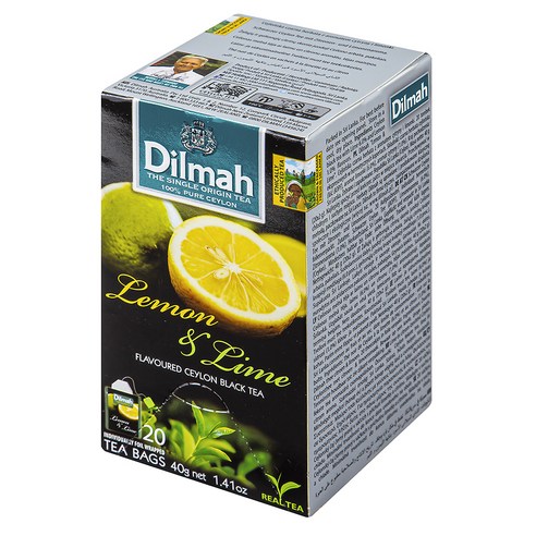 딜마 Funtea 레몬 앤 라임 과실차, 2g, 20개