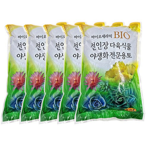 행복한세상 선인장다육식물 야생화전문용토, 5개, 2L