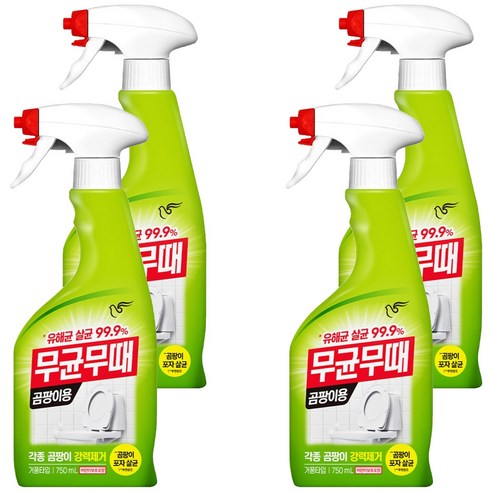 무균무때 곰팡이용 세정제, 750ml, 4개