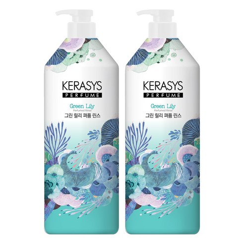 케라시스 그린 릴리 퍼퓸 린스 릴리향, 2개, 1L