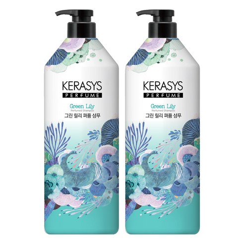 케라시스 퍼퓸 샴푸 그린 릴리, 2개, 1L