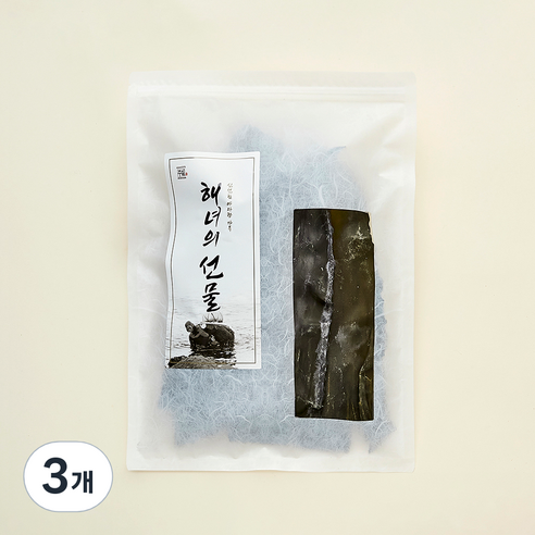 해녀의선물 다시마의 섬 금일도 더 두툼하고 진한 다시마의 뿌리, 3개, 100g