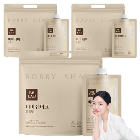 비비랩 바비쉐이크 곡물맛 7p, 280g, 3개
