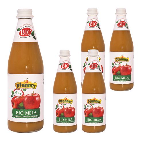 파너 유기농 착즙 사과주스, 500ml, 5개