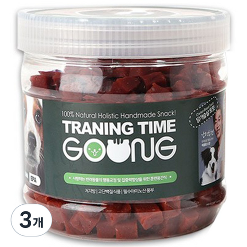 펫푸드궁 트레이닝타임, 500g, 3개, 닭가슴살트릿 맛