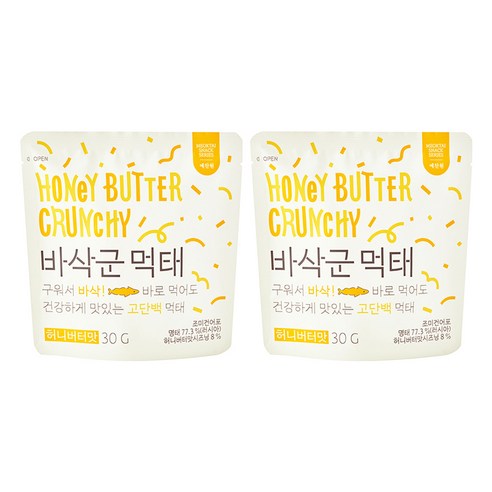 예찬원 바삭군 먹태 허니버터맛, 30g, 2개