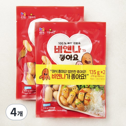 목우촌 비엔나가 좋아요, 135g, 4개