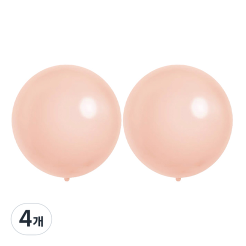 윰스 대형 라운드 마카롱 풍선 90cm, 오렌지, 4개