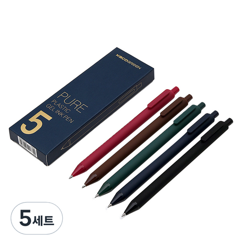 카코 퓨어 빈티지 젤펜 0.5mm 5종 세트, 5세트