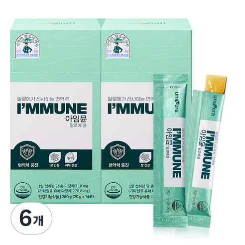 아임뮨 알로에겔 14p, 280g, 6개